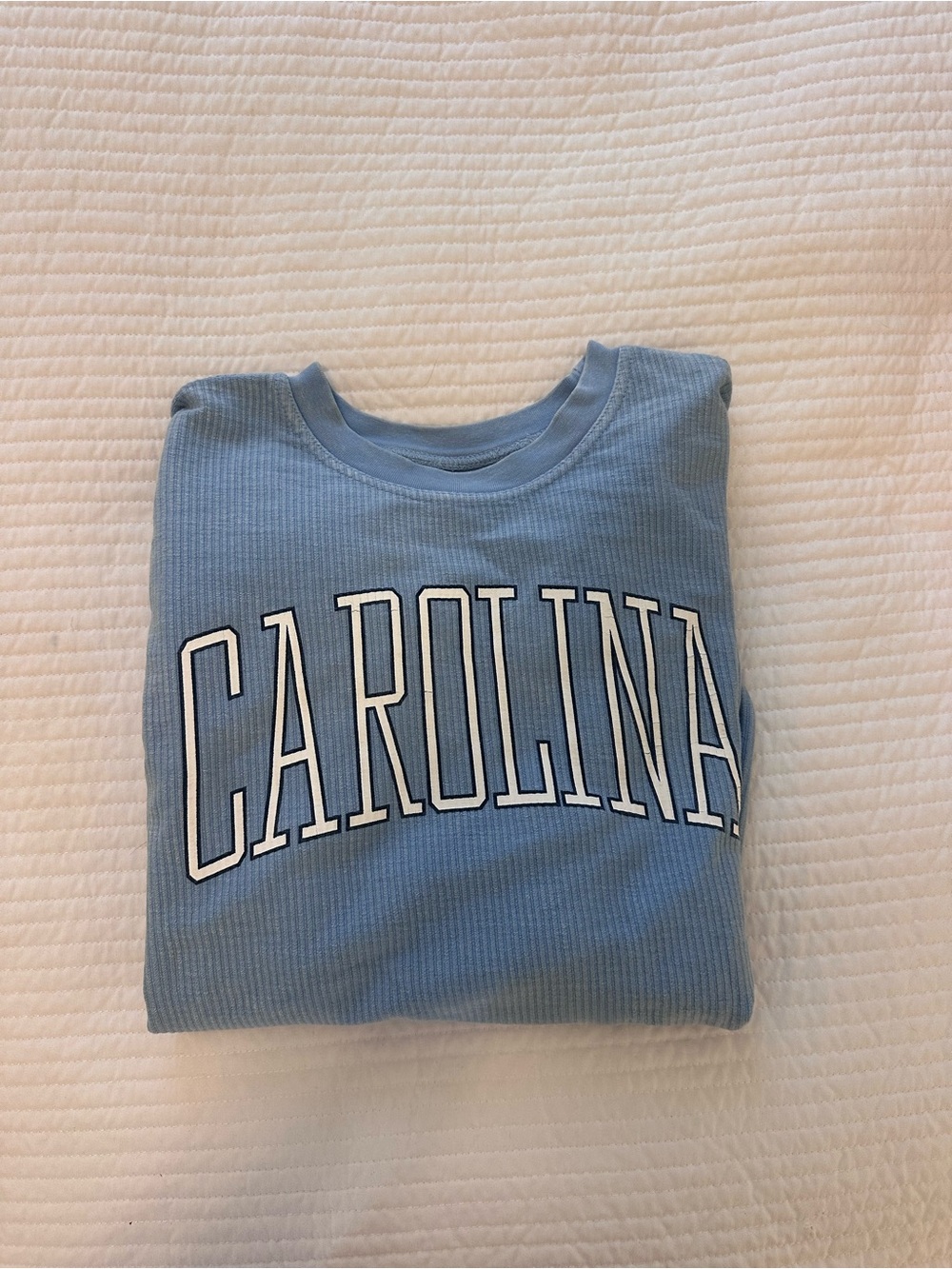 Carolina Light Blue Ribbed Sweatshirt